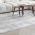 8' X 11' Gray and Ivory Geometric Distressed Area Rug