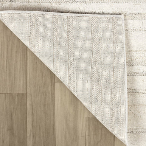 5' X 8' Gray and Beige Geometric Distressed Area Rug