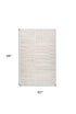5' X 8' Gray and Beige Geometric Distressed Area Rug