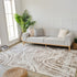 8' X 11' Beige and Brown Abstract Distressed Area Rug