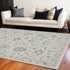 8' X 11' Cream and Beige Abstract Distressed Area Rug