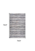 8' X 11' Blue and Gray Abstract Distressed Area Rug