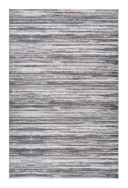8' X 11' Blue and Gray Abstract Distressed Area Rug