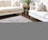 8' X 11' Blue and Gray Abstract Distressed Area Rug