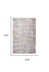 8' X 11' Gray and Brown Abstract Distressed Area Rug