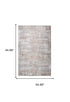 8' X 11' Gray and Brown Abstract Distressed Area Rug