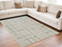 5' X 8' Cream and Green Abstract Distressed Area Rug