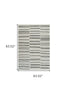 8' X 11' Cream and Black Abstract Distressed Area Rug
