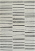 8' X 11' Cream and Black Abstract Distressed Area Rug