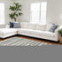 8' X 11' Cream and Black Abstract Distressed Area Rug