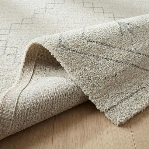 8' X 11' Cream and Beige Abstract Distressed Area Rug