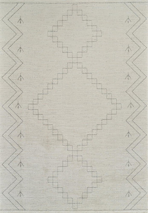 8' X 11' Cream and Beige Abstract Distressed Area Rug