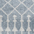 6' Blue And Ivory Geometric Runner Rug
