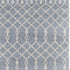 6' Blue And Ivory Geometric Runner Rug