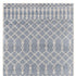 6' Blue And Ivory Geometric Runner Rug