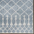 6' Blue And Ivory Geometric Runner Rug