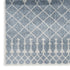 6' Blue And Ivory Geometric Runner Rug