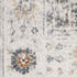 6' Ivory Blue And Rust Floral Distressed Runner Rug