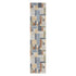 6' Blue Geometric Runner Rug