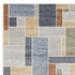 6' Blue Geometric Runner Rug
