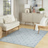 8' X 10' Blue Geometric Area Rug