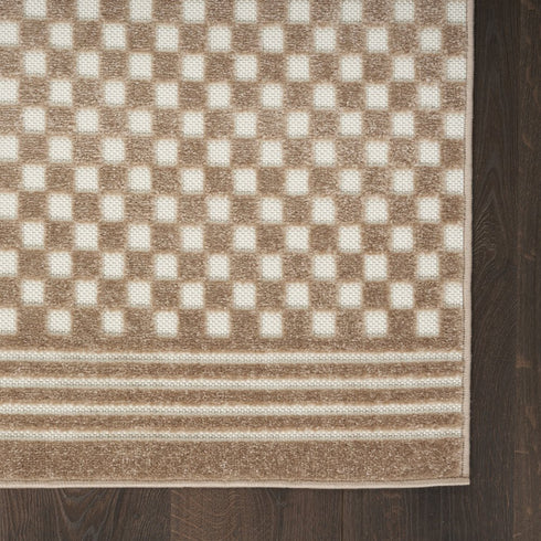 8' X 10' Brown Geometric Area Rug