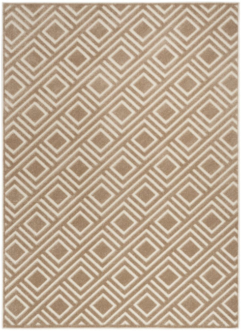 8' X 10' Brown Geometric Area Rug