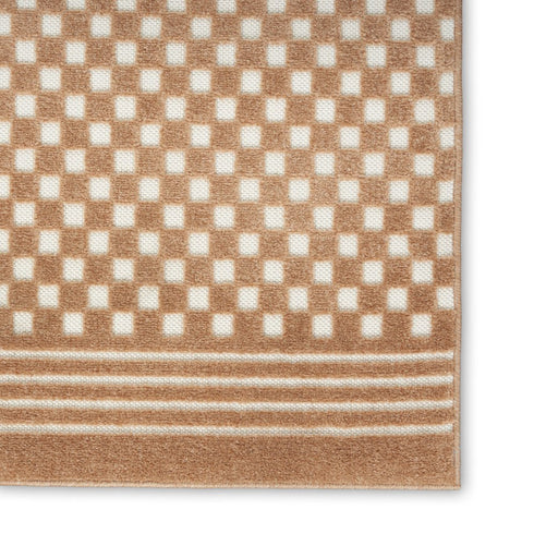 8' X 10' Brown Geometric Area Rug