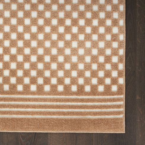8' X 10' Brown Geometric Area Rug