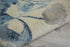 8' Ivory And Blue Floral Non Skid Runner Rug