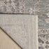 8' X 10' Blue Floral Power Loom Distressed Area Rug With Fringe