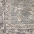 8' X 10' Blue Floral Power Loom Distressed Area Rug With Fringe