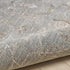 8' X 10' Blue Floral Power Loom Distressed Area Rug With Fringe