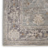 8' X 10' Blue Floral Power Loom Distressed Area Rug With Fringe