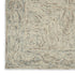 8' Blue and Ivory Wool Geometric Runner Rug