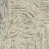 8' Blue and Ivory Wool Geometric Runner Rug