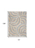6' X 9' Cream Abstract Power Loom Area Rug