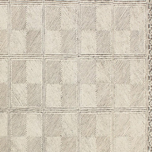 5' X 8' Moss Green Wool Abstract Geometric Hand Tufted Non Skid Area Rug