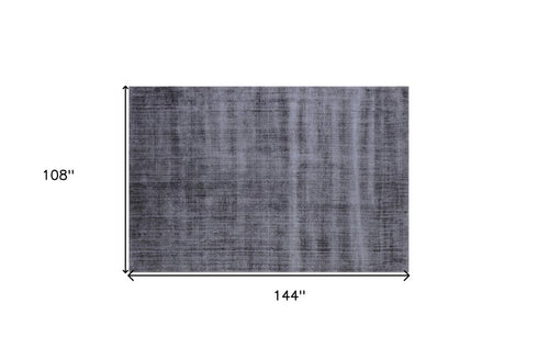 9' X 12' Charcoal Hand Loomed Area Rug