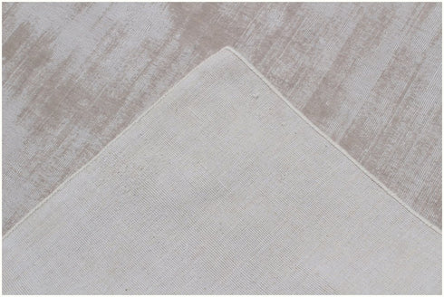 9' X 12' Ivory and Light Gray Abstract Hand Loomed Area Rug