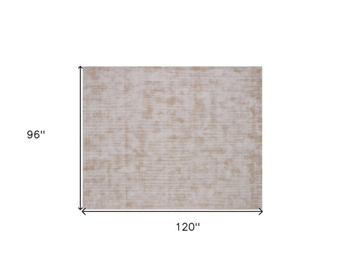 9' X 12' Champagne Hand Loomed Area Rug