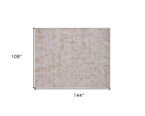 9' X 12' Champagne Hand Loomed Area Rug