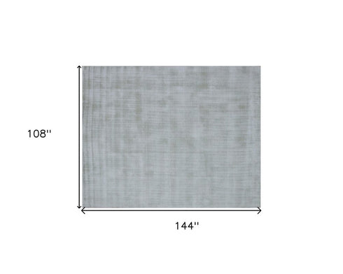 9' X 12' Green Hand Loomed Area Rug