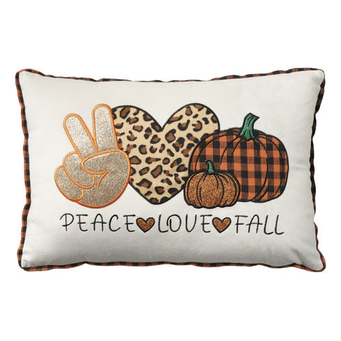 20" X 14" Orange Text Velvet Throw Pillow