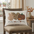 20" X 14" Orange Text Velvet Throw Pillow