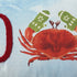 14" X 22" Blue White And Red Crab Love Throw Pillow with Embroidery