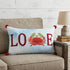 14" X 22" Blue White And Red Crab Love Throw Pillow with Embroidery