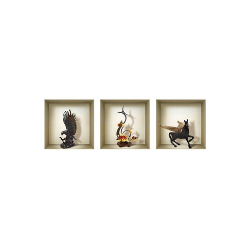 Set of Three Hag Faux Niche 3D Peel and Stick Wall Decals