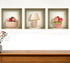 Set of Three Kai Faux Niche 3D Peel and Stick Wall Decals