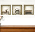 Set of Three Aya Faux Niche 3D Peel and Stick Wall Decals